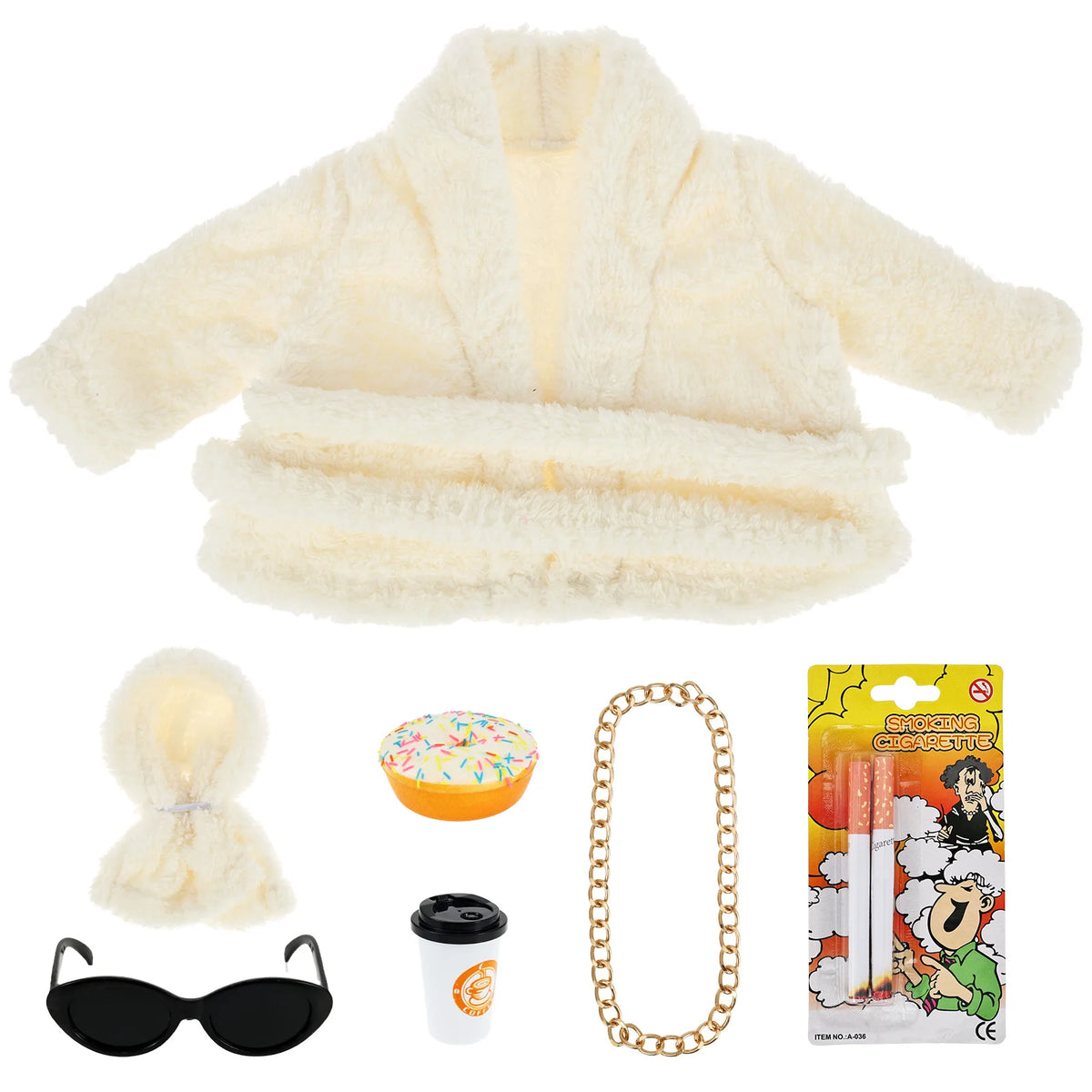 23 Inch Lady Porch Goose Outfits Decorative Lawn Goose Bathrobe Costume Funny Garden Statue Dress Up Clothing and Accessories