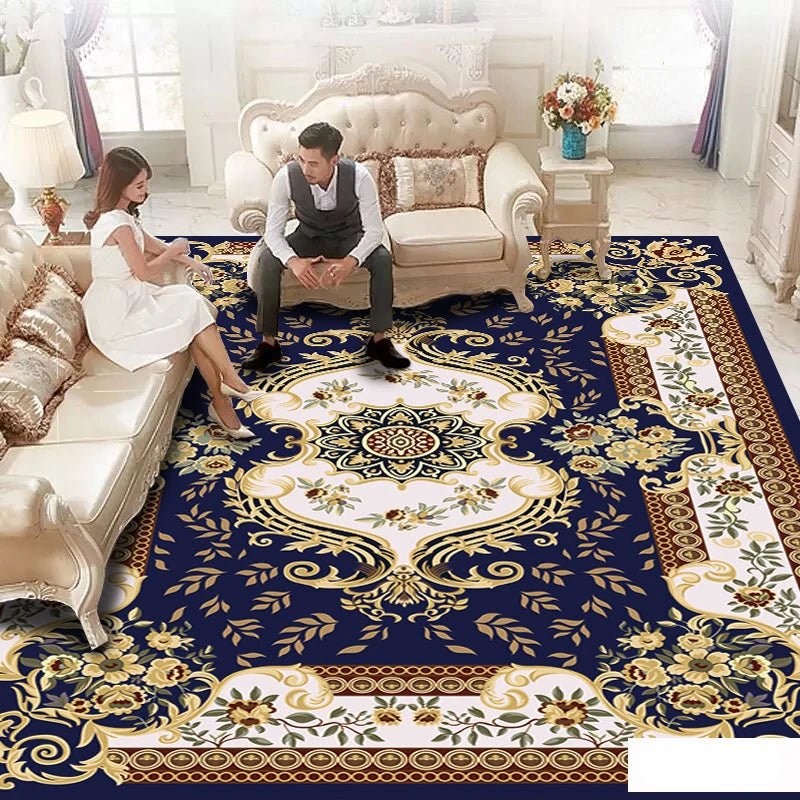 European Light Luxury Style Carpets Large Area Living Room Rugs Senior Bedroom Decor Bedside Carpet Study Cloakroom Non-slip Rug