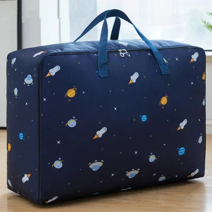 Printing Blanket Storage Bag  Folding Closet Organizer Large-Capacity Travel Package Bag Dustproof Organizer For Clothes Bag