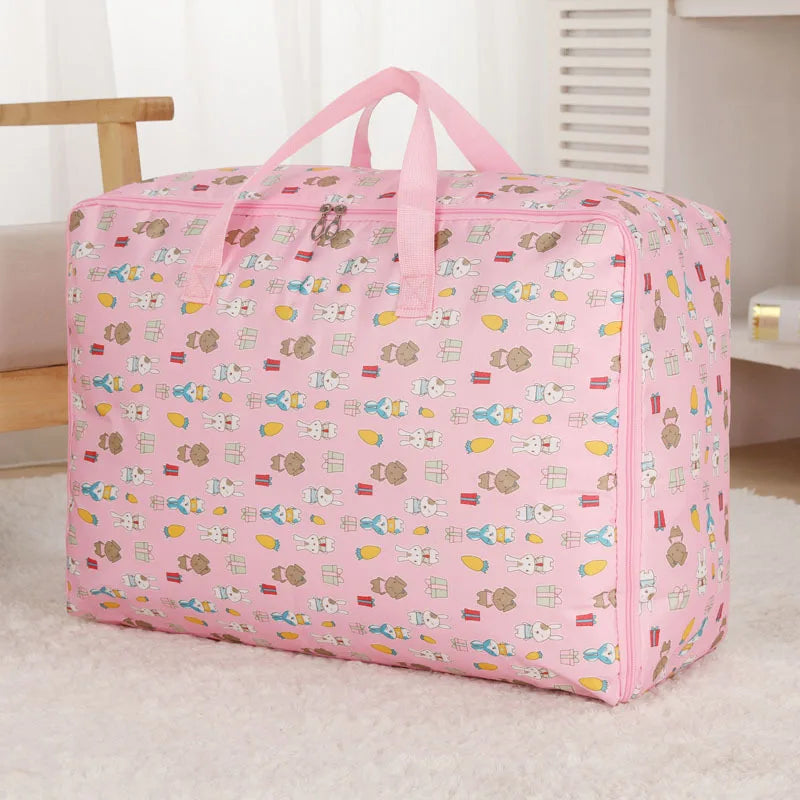 Printing Blanket Storage Bag  Folding Closet Organizer Large-Capacity Travel Package Bag Dustproof Organizer For Clothes Bag