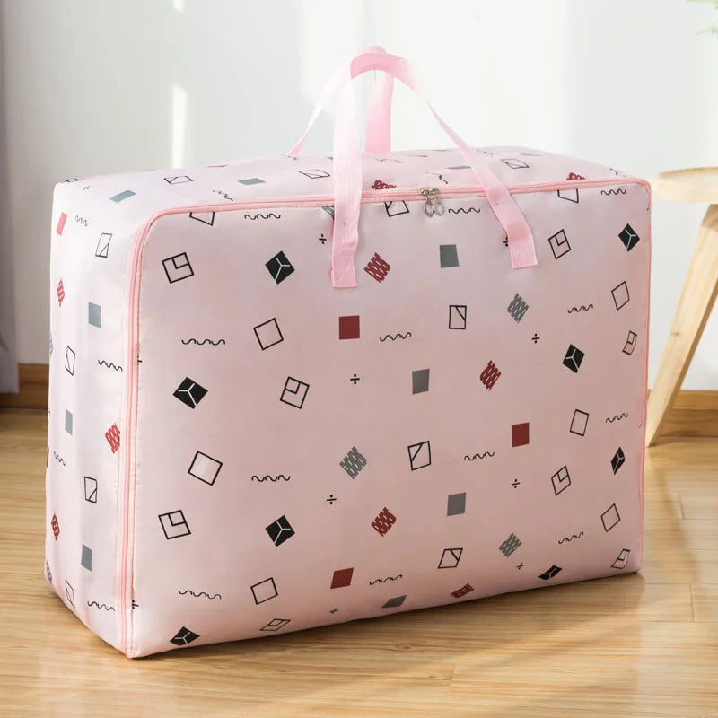 Printing Blanket Storage Bag  Folding Closet Organizer Large-Capacity Travel Package Bag Dustproof Organizer For Clothes Bag