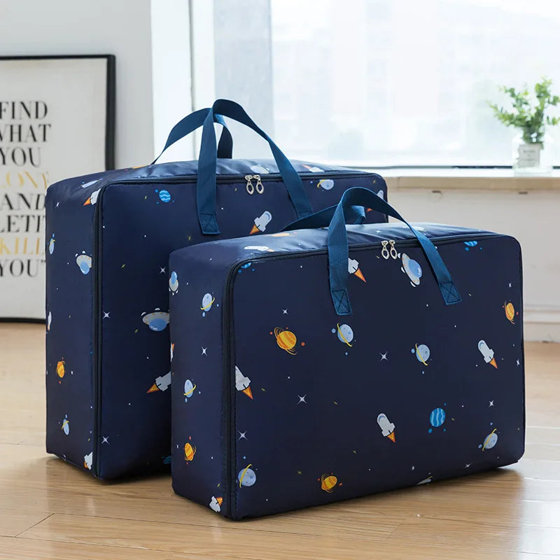 Printing Blanket Storage Bag  Folding Closet Organizer Large-Capacity Travel Package Bag Dustproof Organizer For Clothes Bag