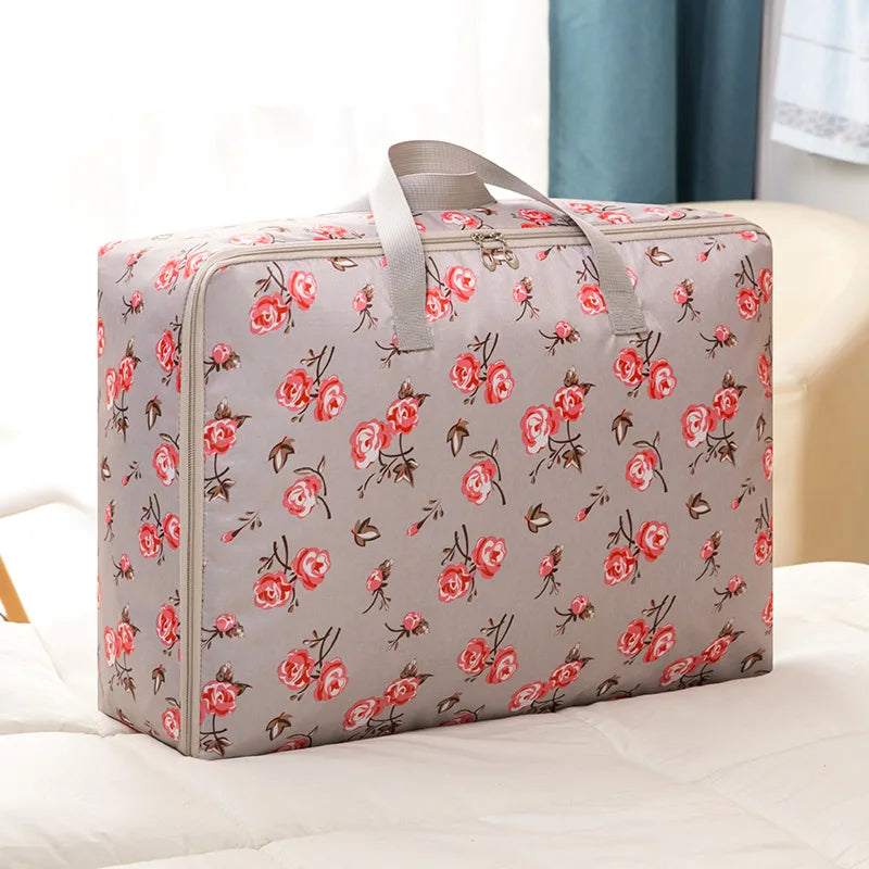 Printing Blanket Storage Bag  Folding Closet Organizer Large-Capacity Travel Package Bag Dustproof Organizer For Clothes Bag