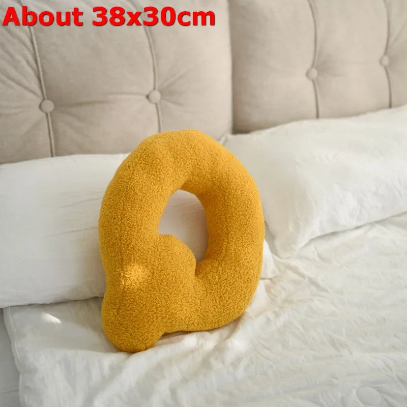 Ins 26 English Letters Plush Throw Pillow Soft Stuffed Kids Toys Dolls Sofa Cushion Room Decor Shooting Props for Children Gifts