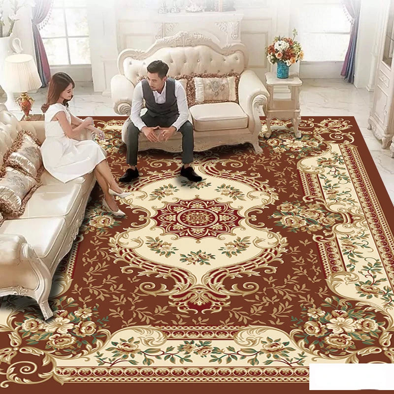 European Light Luxury Style Carpets Large Area Living Room Rugs Senior Bedroom Decor Bedside Carpet Study Cloakroom Non-slip Rug