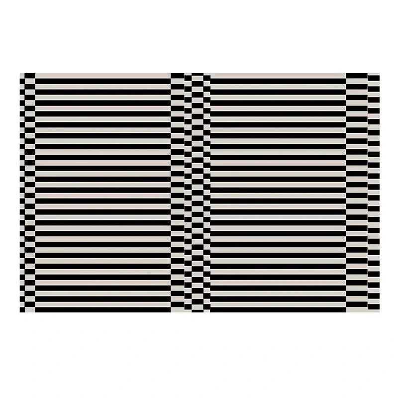 Classic Retro Black White Striped Living Room Carpet High Grade Thickened Soft Plaid Bedroom Carpets Living Room Rugs kовер 러그