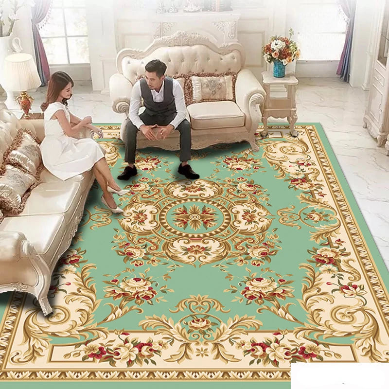 European Light Luxury Style Carpets Large Area Living Room Rugs Senior Bedroom Decor Bedside Carpet Study Cloakroom Non-slip Rug