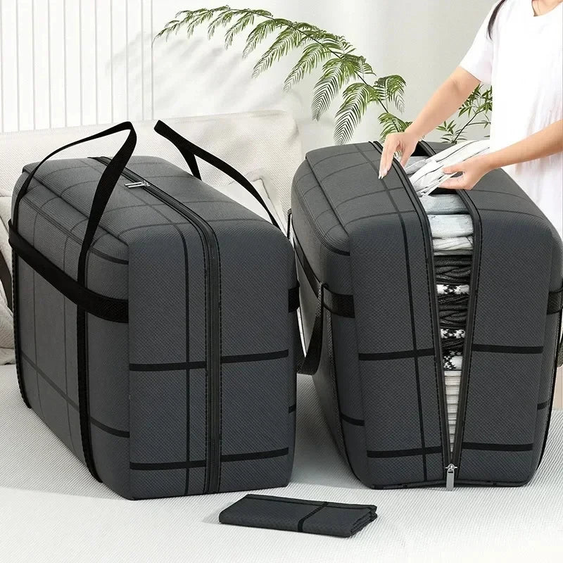 Large Capacity Waterproof Moving Luggage Bag Extra Foldable Luggage Travel Bag Folding Dustproof Clothing Organizer Storage Bags