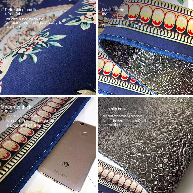 European Light Luxury Style Carpets Large Area Living Room Rugs Senior Bedroom Decor Bedside Carpet Study Cloakroom Non-slip Rug