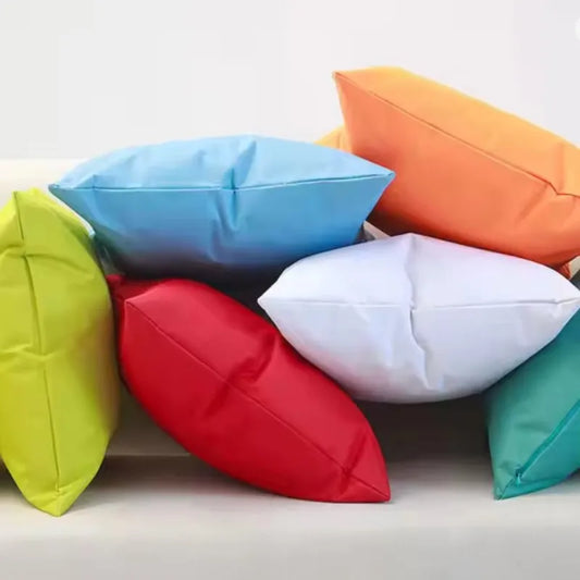 1/2PCS Waterproof Outdoor Candy Color Cushion Cover for Garden Furniture, Simple Solid Color Functional Pillow Cover for Outdoor