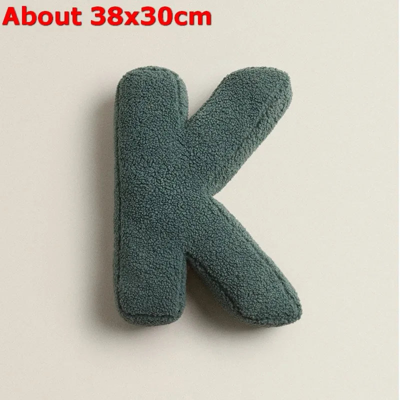 Ins 26 English Letters Plush Throw Pillow Soft Stuffed Kids Toys Dolls Sofa Cushion Room Decor Shooting Props for Children Gifts