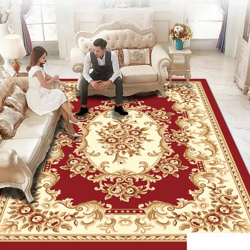 European Light Luxury Style Carpets Large Area Living Room Rugs Senior Bedroom Decor Bedside Carpet Study Cloakroom Non-slip Rug