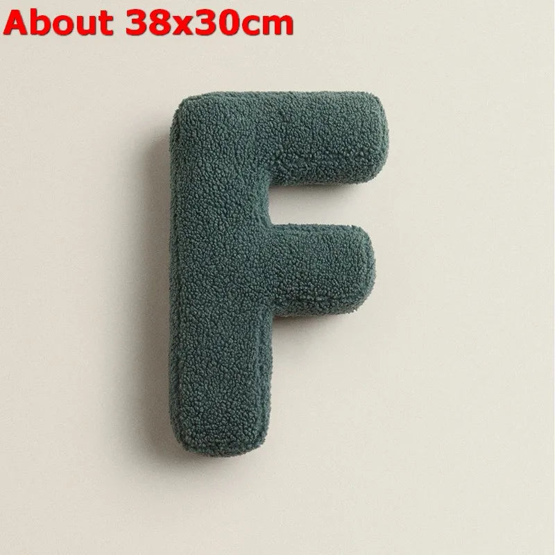 Ins 26 English Letters Plush Throw Pillow Soft Stuffed Kids Toys Dolls Sofa Cushion Room Decor Shooting Props for Children Gifts