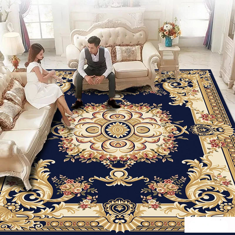 European Light Luxury Style Carpets Large Area Living Room Rugs Senior Bedroom Decor Bedside Carpet Study Cloakroom Non-slip Rug