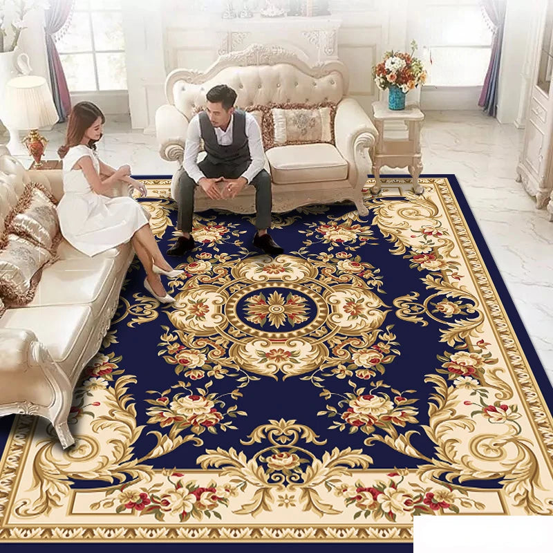 European Light Luxury Style Carpets Large Area Living Room Rugs Senior Bedroom Decor Bedside Carpet Study Cloakroom Non-slip Rug