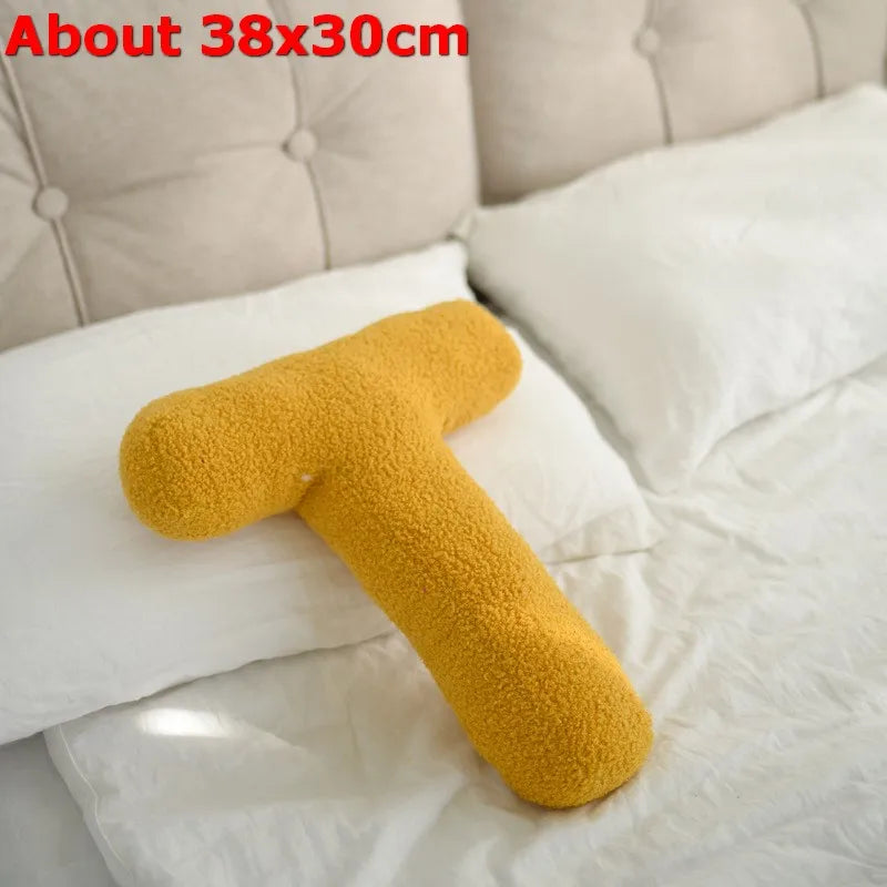 Ins 26 English Letters Plush Throw Pillow Soft Stuffed Kids Toys Dolls Sofa Cushion Room Decor Shooting Props for Children Gifts