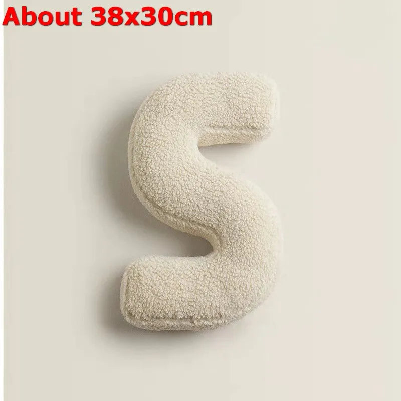 Ins 26 English Letters Plush Throw Pillow Soft Stuffed Kids Toys Dolls Sofa Cushion Room Decor Shooting Props for Children Gifts
