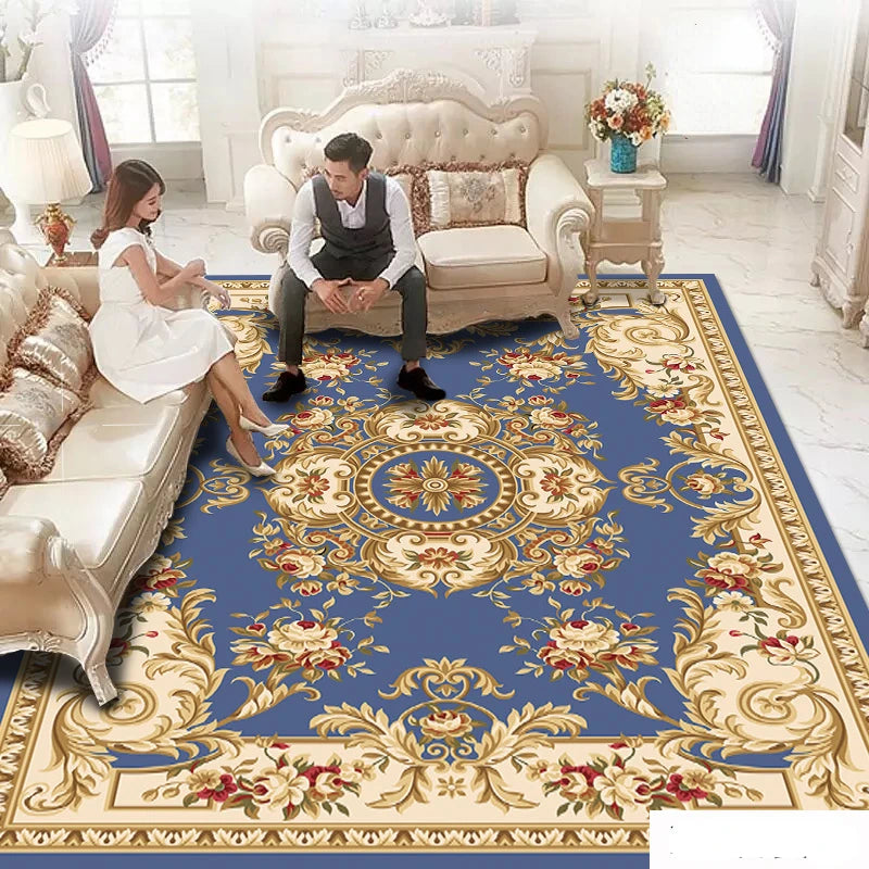 European Light Luxury Style Carpets Large Area Living Room Rugs Senior Bedroom Decor Bedside Carpet Study Cloakroom Non-slip Rug