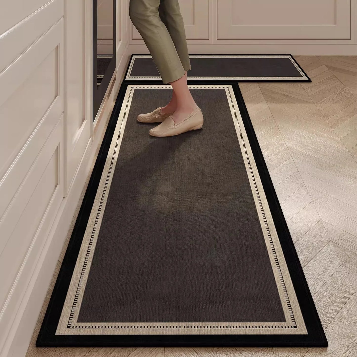 Carpet for Kitchen Floor Mat Absorbent Foot Mats Long Carpets Runner Rug Minimalist French Retro Style Home Decor Rugs