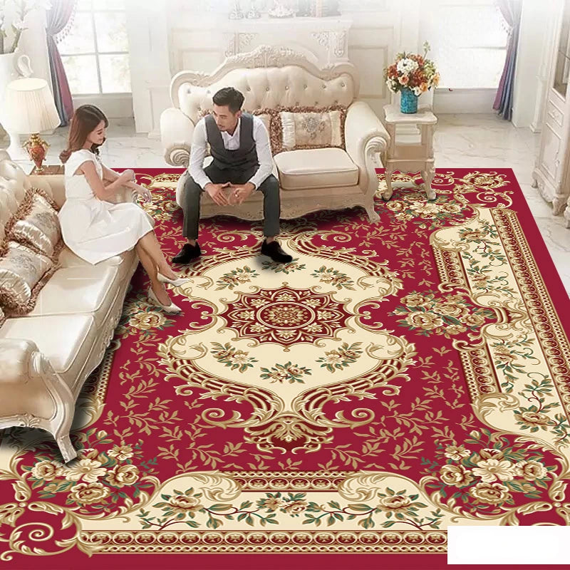 European Light Luxury Style Carpets Large Area Living Room Rugs Senior Bedroom Decor Bedside Carpet Study Cloakroom Non-slip Rug
