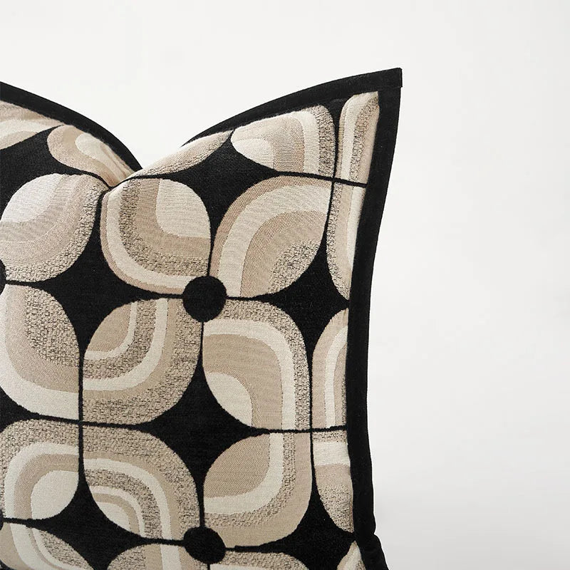 Black Khaki Pillows Geometric Cushion Case Modern 45x45 50x50 Decorative Pillow Cover For Sofa Chair Bedding Home Decorations
