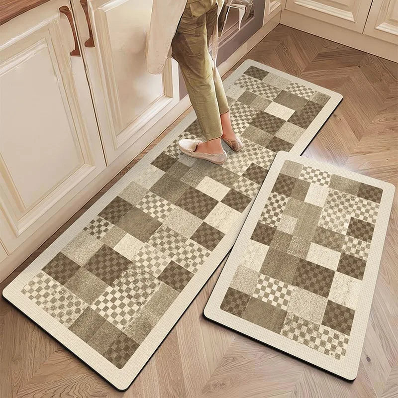 Non-slip Kitchen Mat for Floor Minimalist Striped Long Strip Runner Rugs Oil-proof Waterproof Kitchen Carpet Washable Easy Clean