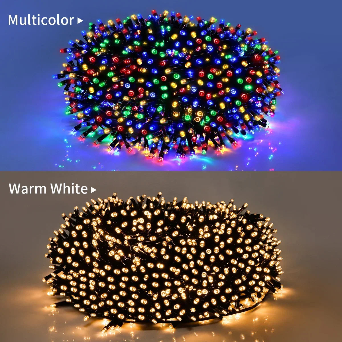 100M 50M LED String Lights Fairy Lamp 8 Modes For Outdoor Yard Garden Lawn Christmas Halloween Wedding New Year Festival Decor