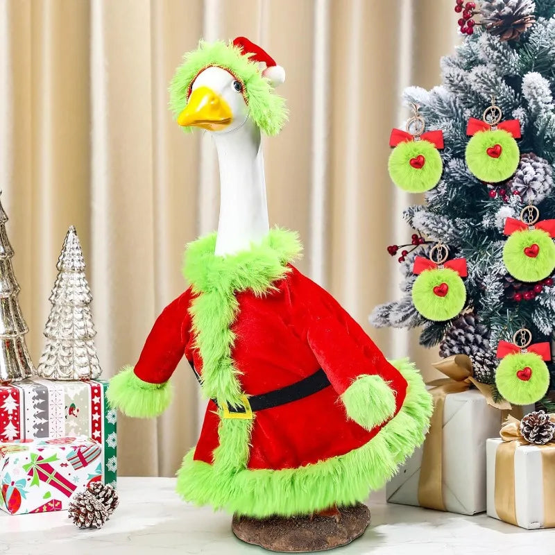 Halloween Porch Goose Costume Set Halloween Porch Outfit with Hat,Ghost Costume and Pumpkin Basket Christmas Party Decoration