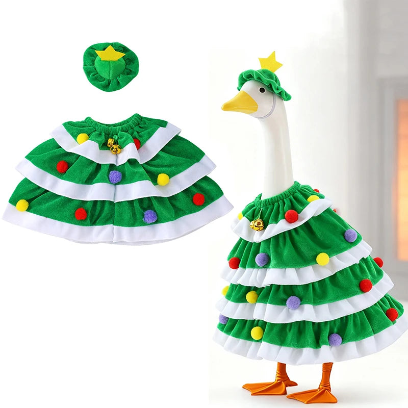 Halloween Porch Goose Costume Set Halloween Porch Outfit with Hat,Ghost Costume and Pumpkin Basket Christmas Party Decoration