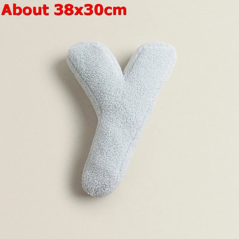 Ins 26 English Letters Plush Throw Pillow Soft Stuffed Kids Toys Dolls Sofa Cushion Room Decor Shooting Props for Children Gifts