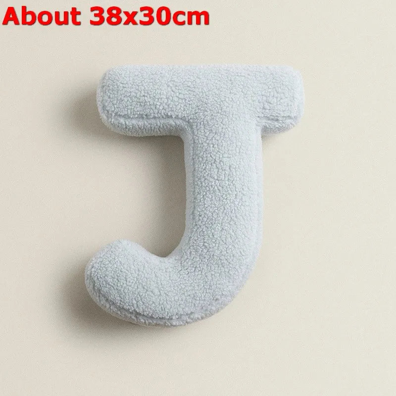 Ins 26 English Letters Plush Throw Pillow Soft Stuffed Kids Toys Dolls Sofa Cushion Room Decor Shooting Props for Children Gifts