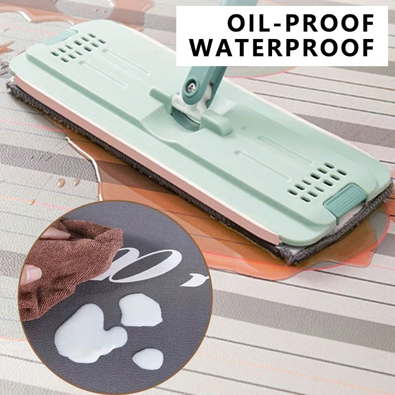 Kitchen Rug Pvc Waterproof Leather Carpet American Retro Style Carpets Long Floor Mats Non-slip Oil-proof Home Decoration Rugs