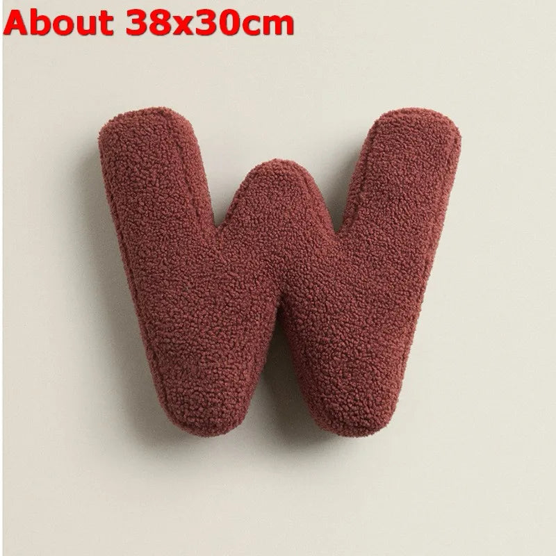 Ins 26 English Letters Plush Throw Pillow Soft Stuffed Kids Toys Dolls Sofa Cushion Room Decor Shooting Props for Children Gifts