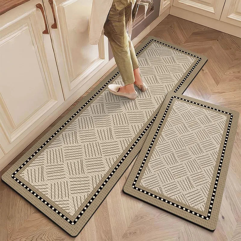 Non-slip Kitchen Mat for Floor Minimalist Striped Long Strip Runner Rugs Oil-proof Waterproof Kitchen Carpet Washable Easy Clean