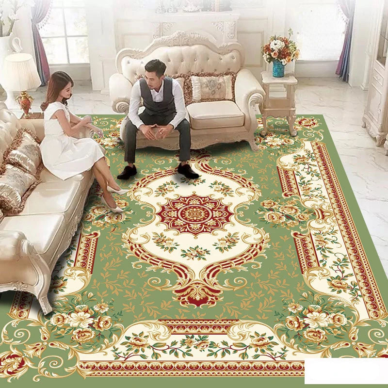 European Light Luxury Style Carpets Large Area Living Room Rugs Senior Bedroom Decor Bedside Carpet Study Cloakroom Non-slip Rug