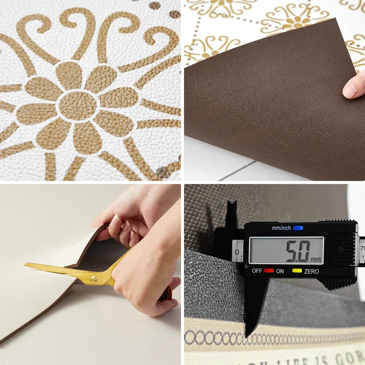 Kitchen Rug Pvc Waterproof Leather Carpet American Retro Style Carpets Long Floor Mats Non-slip Oil-proof Home Decoration Rugs