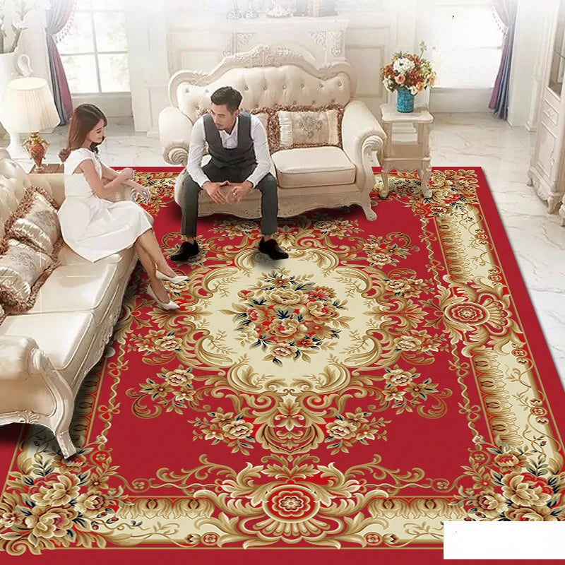 European Light Luxury Style Carpets Large Area Living Room Rugs Senior Bedroom Decor Bedside Carpet Study Cloakroom Non-slip Rug