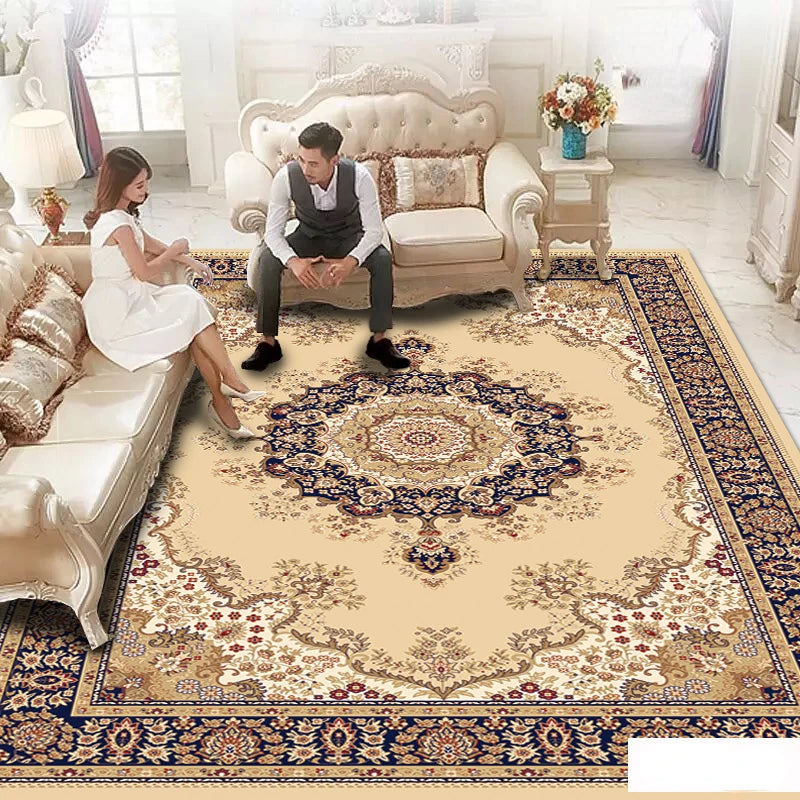 European Light Luxury Style Carpets Large Area Living Room Rugs Senior Bedroom Decor Bedside Carpet Study Cloakroom Non-slip Rug