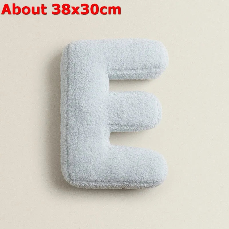 Ins 26 English Letters Plush Throw Pillow Soft Stuffed Kids Toys Dolls Sofa Cushion Room Decor Shooting Props for Children Gifts