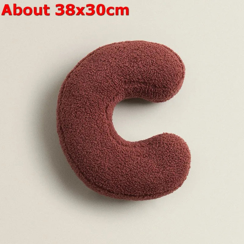 Ins 26 English Letters Plush Throw Pillow Soft Stuffed Kids Toys Dolls Sofa Cushion Room Decor Shooting Props for Children Gifts