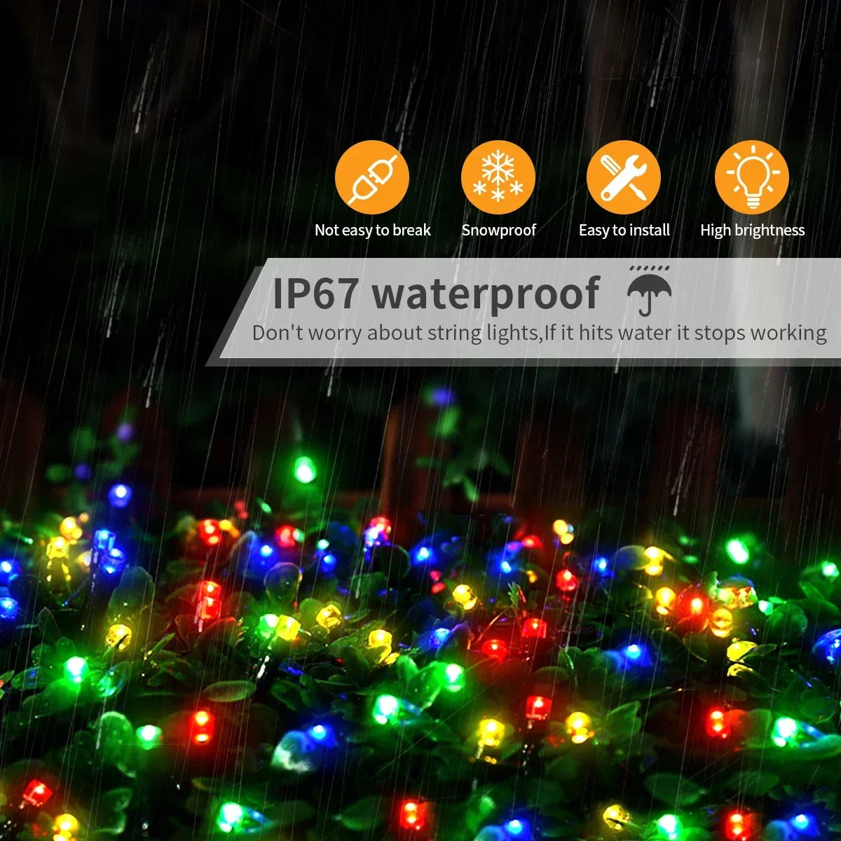 100M 50M LED String Lights Fairy Lamp 8 Modes For Outdoor Yard Garden Lawn Christmas Halloween Wedding New Year Festival Decor