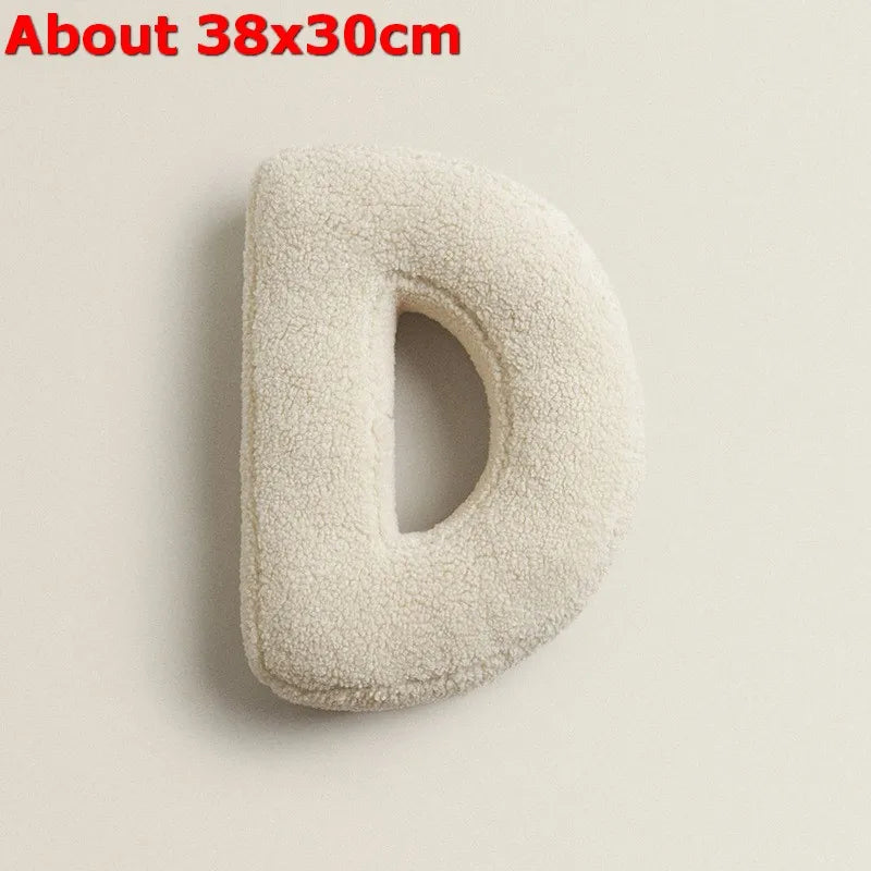 Ins 26 English Letters Plush Throw Pillow Soft Stuffed Kids Toys Dolls Sofa Cushion Room Decor Shooting Props for Children Gifts