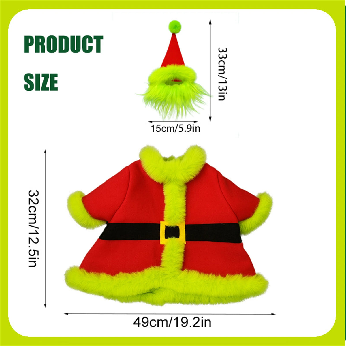 Seasonal Christmas Goose Outfit Festive Christmas Porch Clothes with Hat Cloak Design Seasonal Goose Outfit for Decor Elastic
