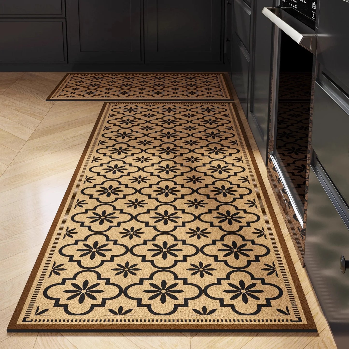 Kitchen Carpet Long Floor Mat Waterproof Rug Non-slip Carpets Pvc Leather Home Decoration Rugs Alfombra De Cocina