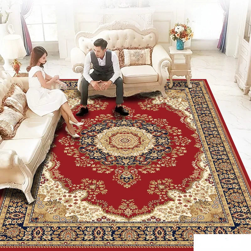European Light Luxury Style Carpets Large Area Living Room Rugs Senior Bedroom Decor Bedside Carpet Study Cloakroom Non-slip Rug