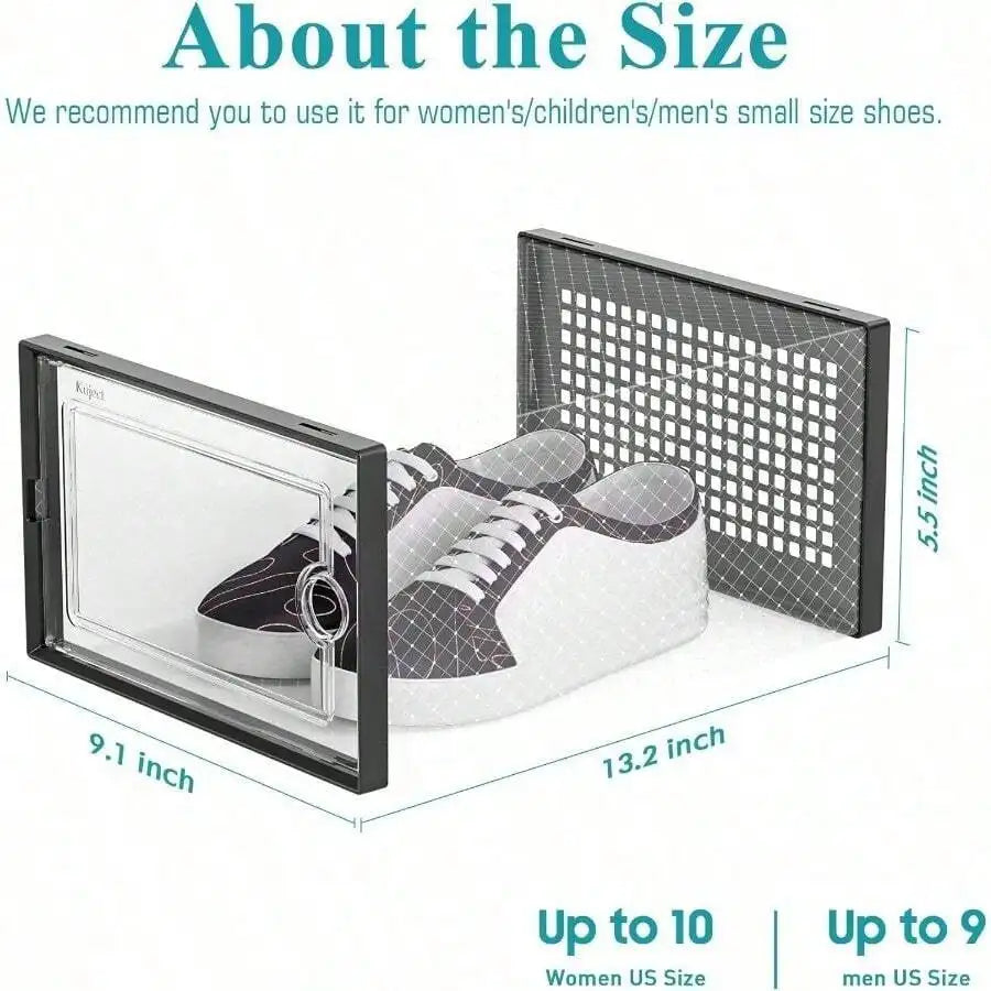 Stackable Transparent Shoe Storage Box - Front Opening Design, With Lid, Convenient To Use, 24pcs Combination