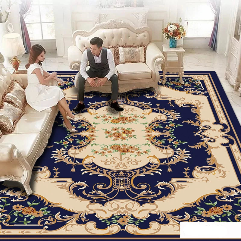 European Light Luxury Style Carpets Large Area Living Room Rugs Senior Bedroom Decor Bedside Carpet Study Cloakroom Non-slip Rug