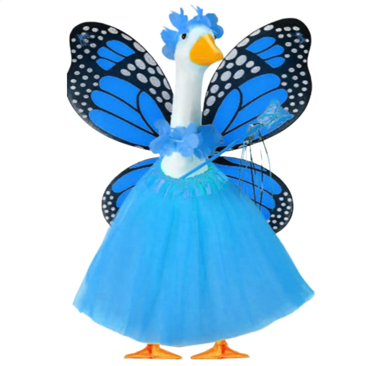 Butterfly Porch Goose Outfit Patio Figurine Clothing Porch Goose Cosplay Costume for Garden Yard Lawn Patio Courtyard Balcony